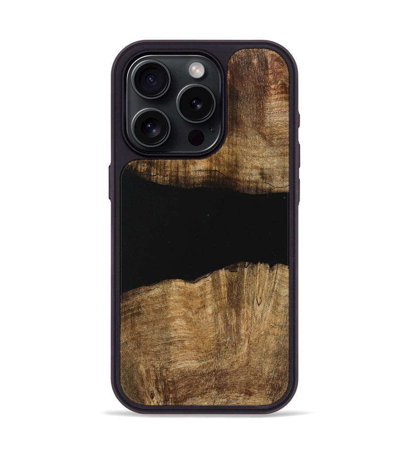 iPhone 15 Pro Wood Phone Case - Nelleke (Pure Black, 730916)