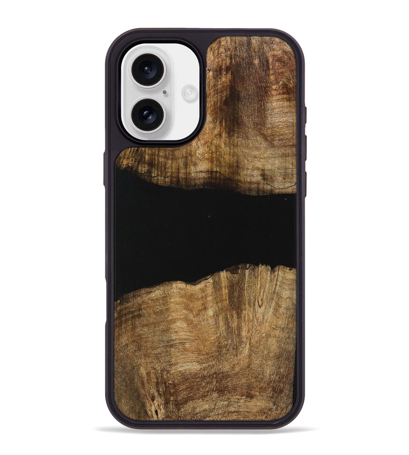 iPhone 16 Plus Wood Phone Case - Nelleke (Pure Black, 730916)