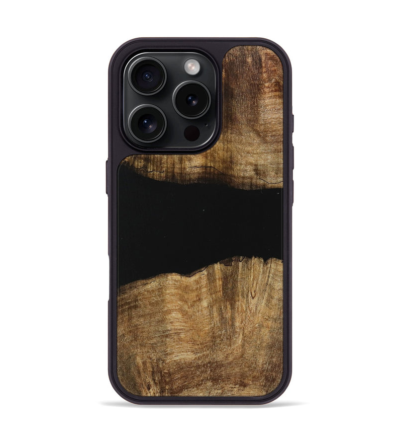 iPhone 16 Pro Wood Phone Case - Nelleke (Pure Black, 730916)