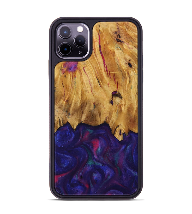 iPhone 11 Pro Max Wood Phone Case - Kathie (Purple, 730917)