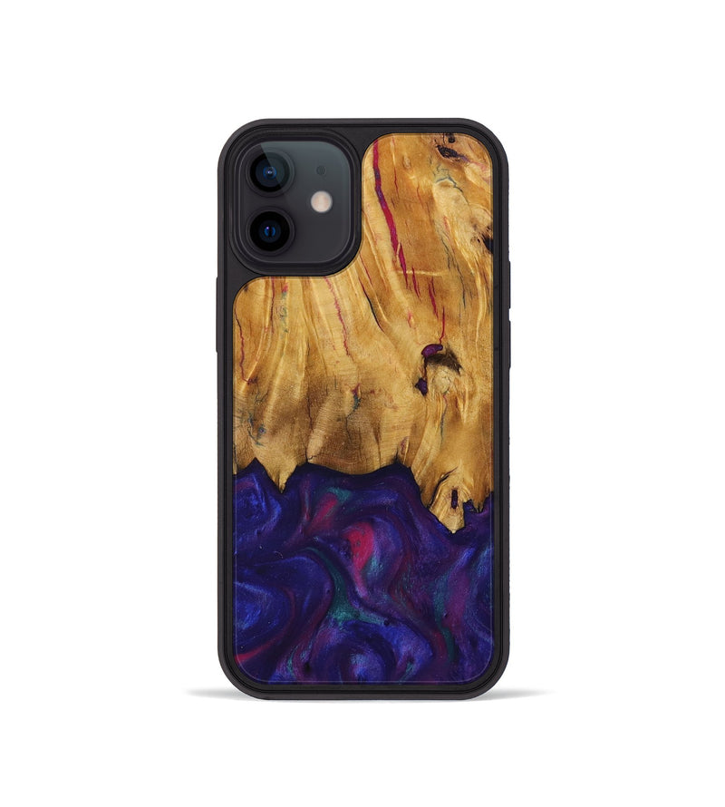 iPhone 12 mini Wood Phone Case - Kathie (Purple, 730917)