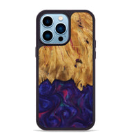 iPhone 14 Pro Max Wood Phone Case - Kathie (Purple, 730917)