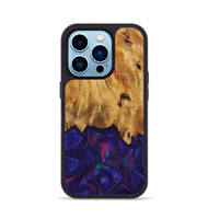 iPhone 14 Pro Wood Phone Case - Kathie (Purple, 730917)