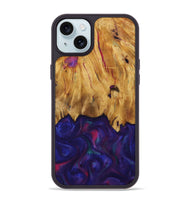 iPhone 15 Plus Wood Phone Case - Kathie (Purple, 730917)