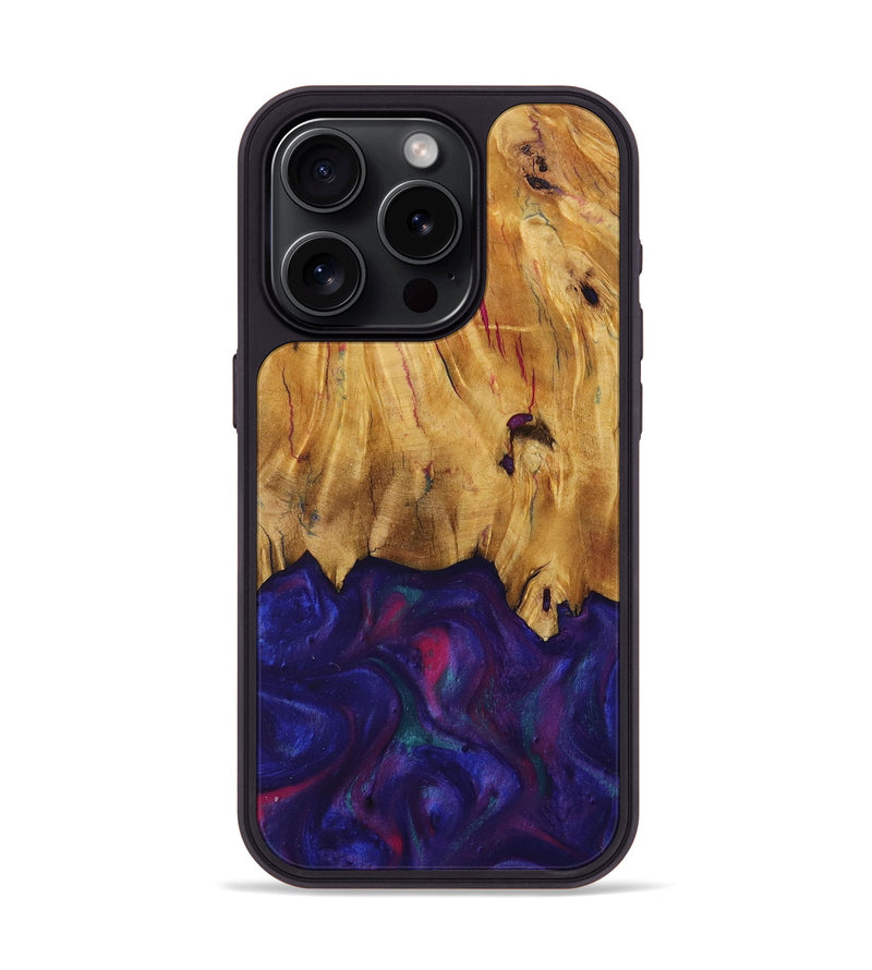 iPhone 15 Pro Wood Phone Case - Kathie (Purple, 730917)