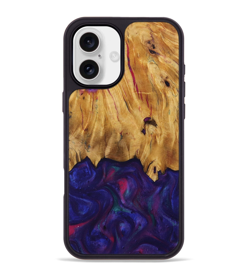 iPhone 16 Plus Wood Phone Case - Kathie (Purple, 730917)