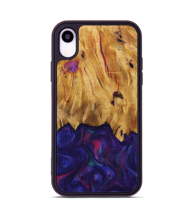 iPhone Xr Wood Phone Case - Kathie (Purple, 730917)