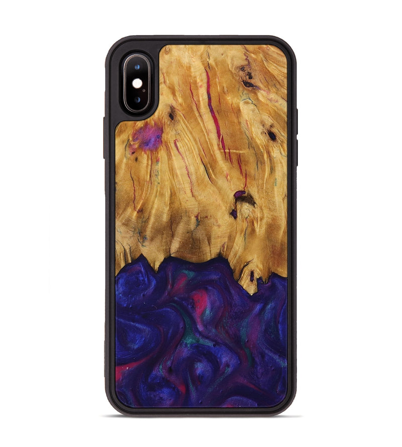 iPhone Xs Max Wood Phone Case - Kathie (Purple, 730917)