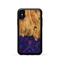 iPhone Xs Wood Phone Case - Kathie (Purple, 730917)