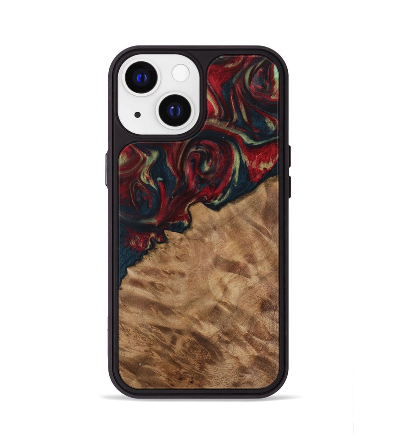 iPhone 13 Wood Phone Case - Ursa (Red, 730919)