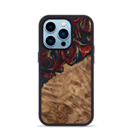 iPhone 14 Pro Wood Phone Case - Ursa (Red, 730919)