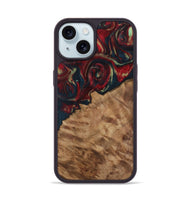 iPhone 15 Wood Phone Case - Ursa (Red, 730919)