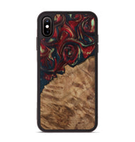 iPhone Xs Max Wood Phone Case - Ursa (Red, 730919)