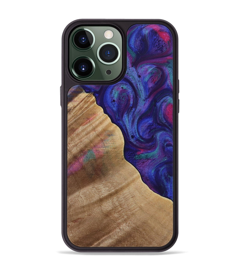 iPhone 13 Pro Max Wood Phone Case - Merissa (Purple, 730922)