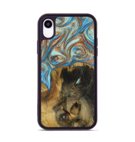 iPhone Xr Wood Phone Case - Johana (Teal & Gold, 730923)