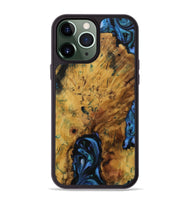 iPhone 13 Pro Max Wood Phone Case - Nooshin (Blue, 730924)