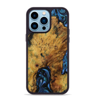 iPhone 14 Pro Max Wood Phone Case - Nooshin (Blue, 730924)