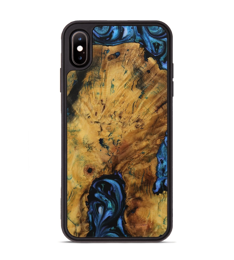 iPhone Xs Max Wood Phone Case - Nooshin (Blue, 730924)