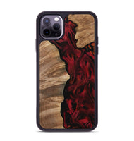 iPhone 11 Pro Max Wood Phone Case - Atsuo (Red, 730925)