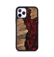 iPhone 11 Pro Wood Phone Case - Atsuo (Red, 730925)