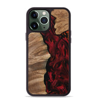 iPhone 13 Pro Max Wood Phone Case - Atsuo (Red, 730925)