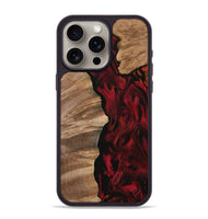 iPhone 15 Pro Max Wood Phone Case - Atsuo (Red, 730925)