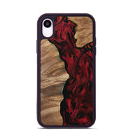 iPhone Xr Wood Phone Case - Atsuo (Red, 730925)