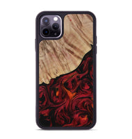 iPhone 11 Pro Max Wood Phone Case - Mariela (Red, 730927)