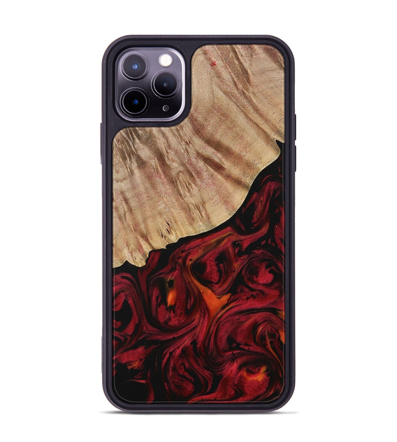 iPhone 11 Pro Max Wood Phone Case - Mariela (Red, 730927)