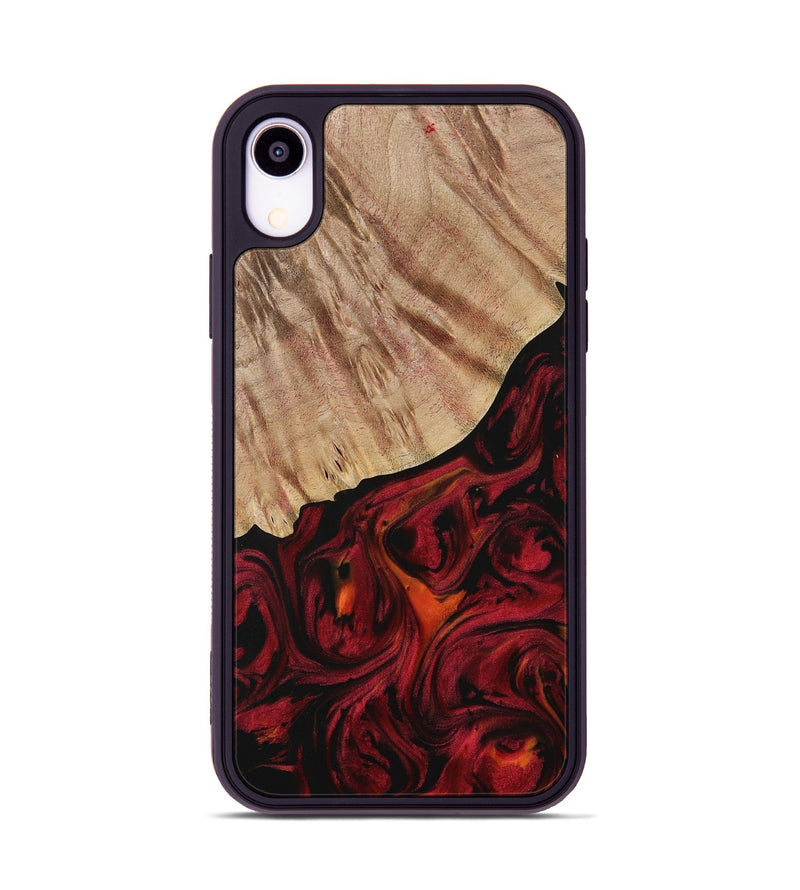 iPhone Xr Wood Phone Case - Mariela (Red, 730927)