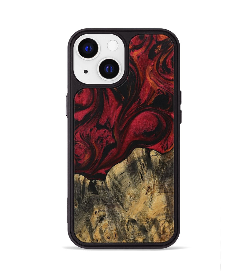 iPhone 13 Wood Phone Case - Balak (Red, 730930)