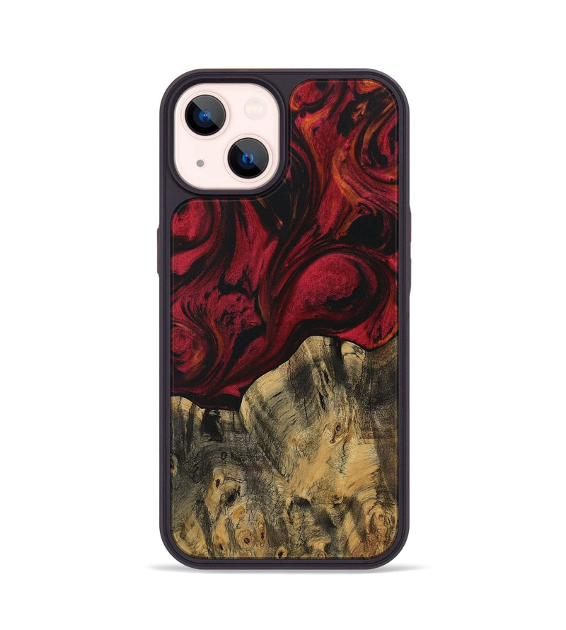 iPhone 14 Wood Phone Case - Balak (Red, 730930)