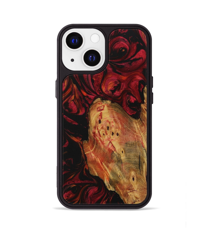 iPhone 13 Wood Phone Case - Shona (Red, 730931)