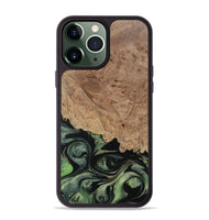 iPhone 13 Pro Max Wood Phone Case - Elease (Green, 730933)