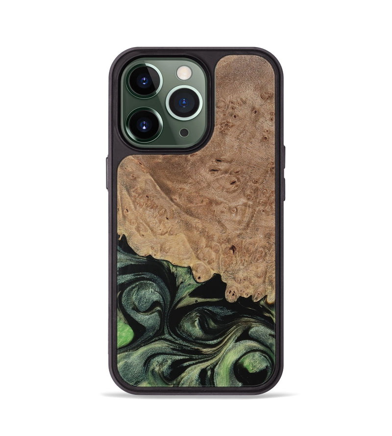 iPhone 13 Pro Wood Phone Case - Elease (Green, 730933)