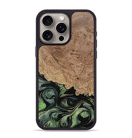 iPhone 15 Pro Max Wood Phone Case - Elease (Green, 730933)