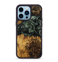 iPhone 14 Pro Max Wood Phone Case - Doti (Green, 730934)