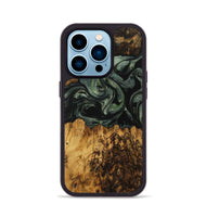 iPhone 14 Pro Wood Phone Case - Doti (Green, 730934)