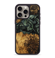 iPhone 15 Pro Max Wood Phone Case - Doti (Green, 730934)