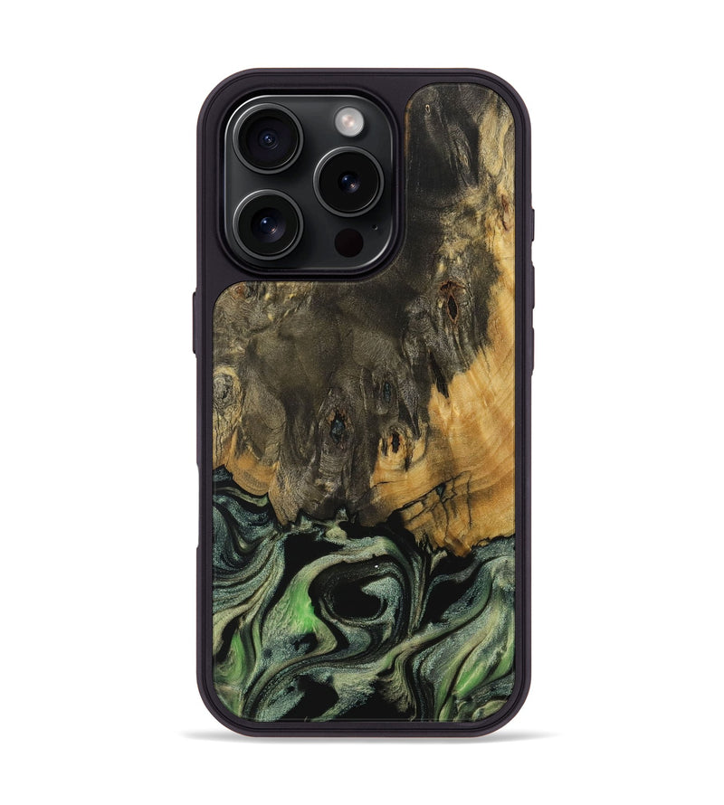 iPhone 16 Pro Wood Phone Case - Lish (Green, 730936)