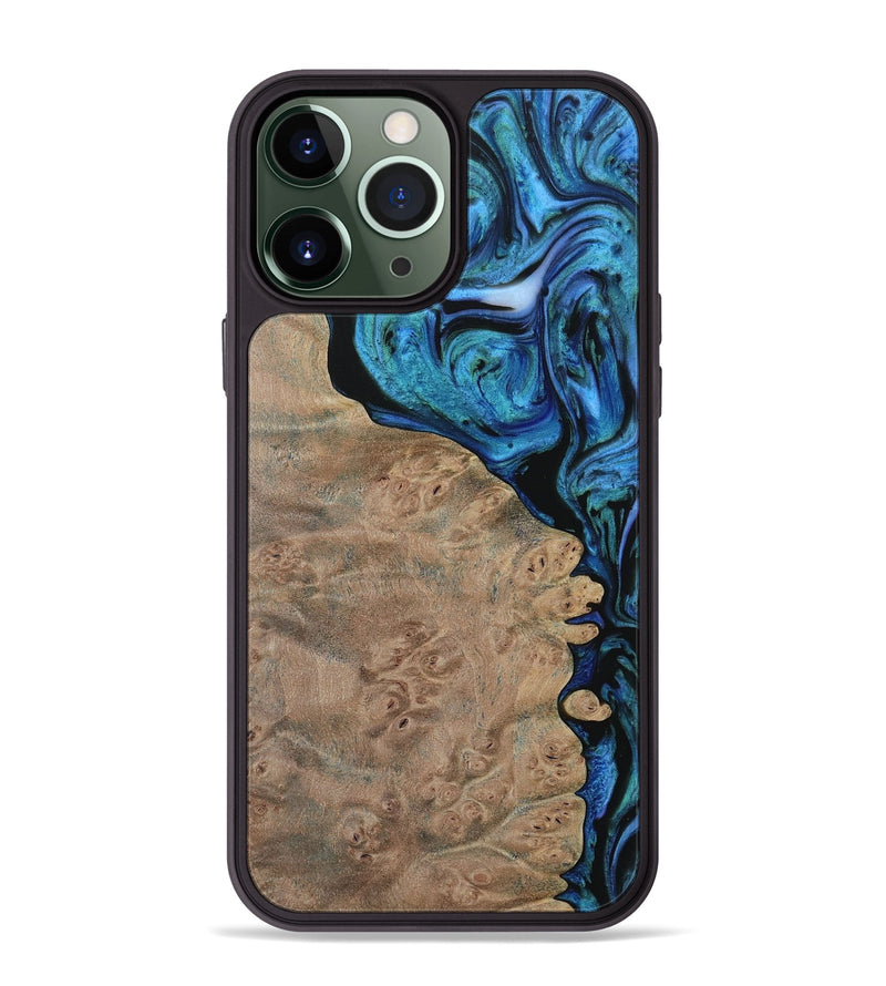 iPhone 13 Pro Max Wood Phone Case - Champ (Blue, 730937)