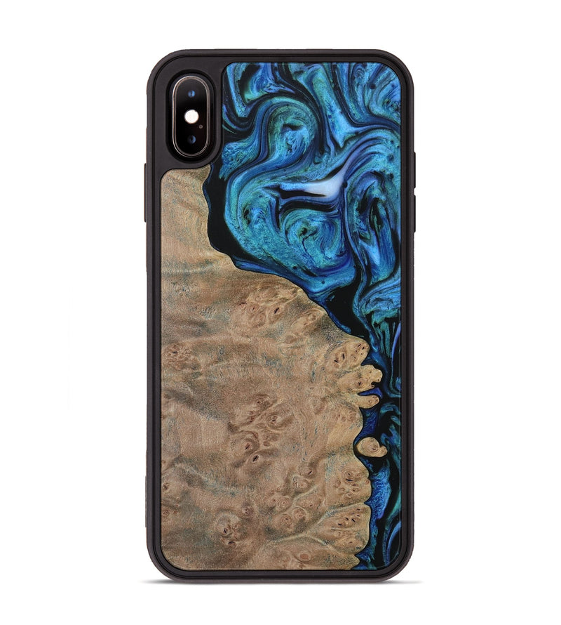 iPhone Xs Max Wood Phone Case - Champ (Blue, 730937)