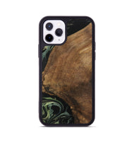 iPhone 11 Pro Wood Phone Case - Lilie (Green, 730941)