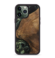 iPhone 13 Pro Max Wood Phone Case - Lilie (Green, 730941)