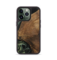 iPhone 13 Pro Wood Phone Case - Lilie (Green, 730941)