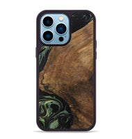 iPhone 14 Pro Max Wood Phone Case - Lilie (Green, 730941)