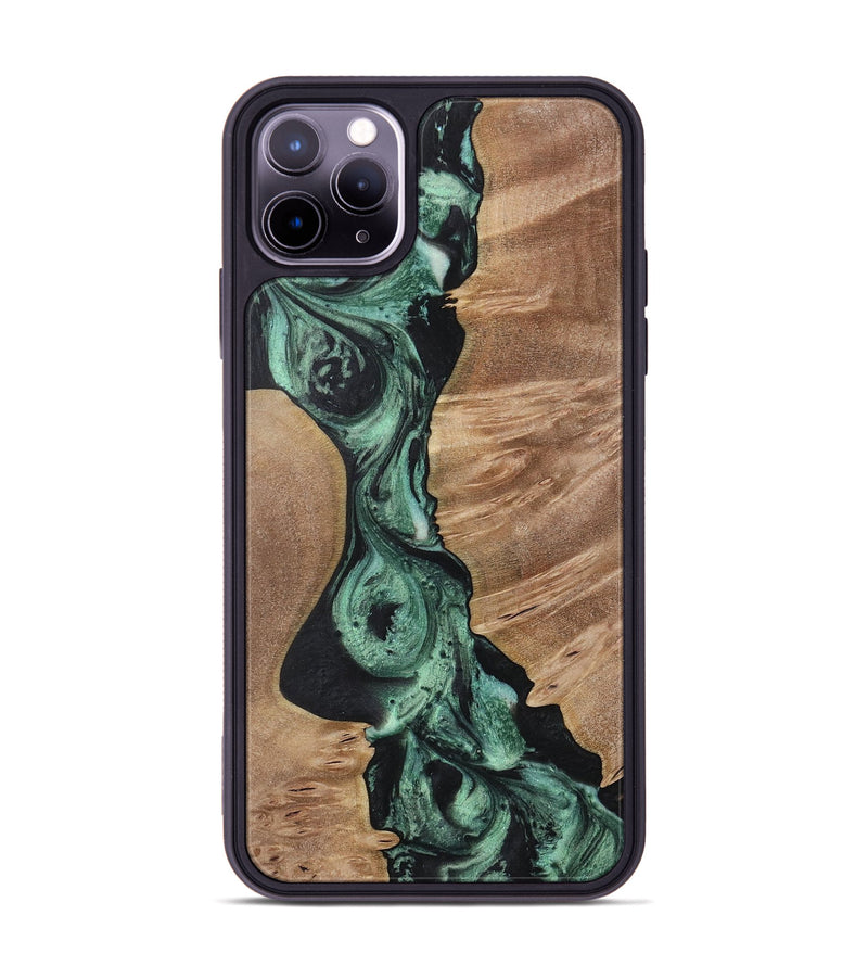 iPhone 11 Pro Max Wood Phone Case - Nereida (Green, 730944)