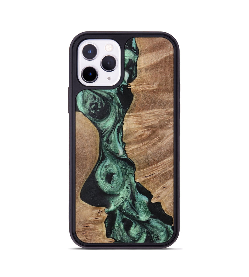 iPhone 11 Pro Wood Phone Case - Nereida (Green, 730944)