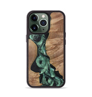 iPhone 13 Pro Wood Phone Case - Nereida (Green, 730944)