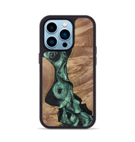 iPhone 14 Pro Wood Phone Case - Nereida (Green, 730944)